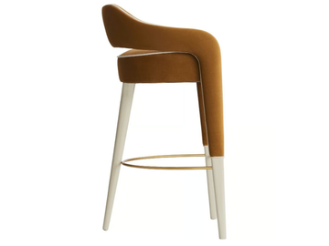 INVICTA I - High fabric stool with armrests with footrest by Casa Magna - view 3